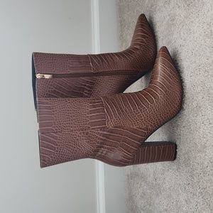 Lulus Brown Croc Boots